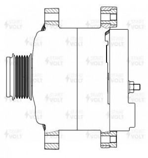 Генератор для а/м Hyundai/KIA Sportage III (10-)/iX35 (10-) (без вывода C) 2.0i/ LG 0816 START VOLT