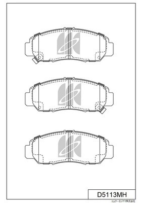 Колодки тормозные дисковые Honda Civic 1.61.8 07 D5113MH D5113MH MK KASHIYAMA