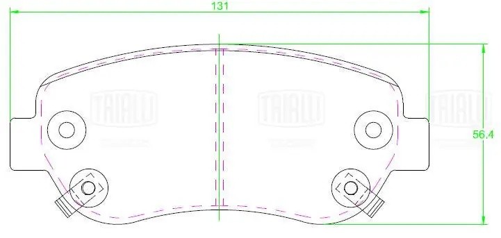 Колодки торм. FAW Bestune T77 (18-) диск. перед. (PF 2308) PF 2308 TRIALLI