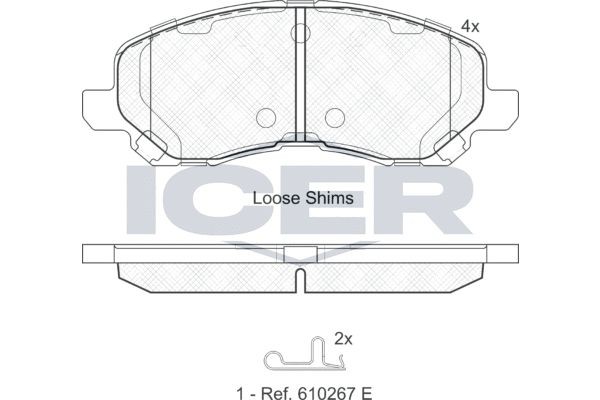 181806 колодки дисковые передние !\ Mitsubishi Eclipse 01># 181806 ICER