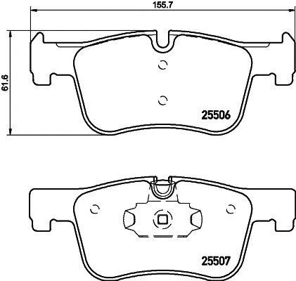Колодки тормозные BMW 1 (F21),3 (F30) передние (4шт.) TEXTAR 2550601 TEXTAR