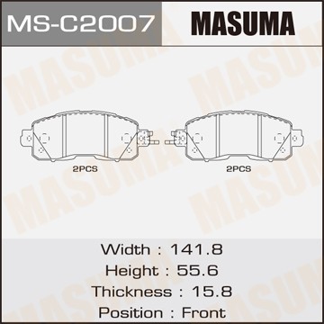 колодки дисковые!\ Nissan Leaf/Teana 13> MSC2007 MASUMA