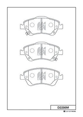 D2286M-01 1310 02 [0446502200] !колодки дисковые п.\ Toyota Auris 1.4VVTi/1.6VVT D2286M MK KASHIYAMA