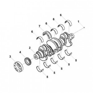 Штифт коленвала ГАЗ ISF 2.8, ISF 3.8, КАМАЗ ISBe, 6CT, ISLe (Haffen) 0388 HAFFEN