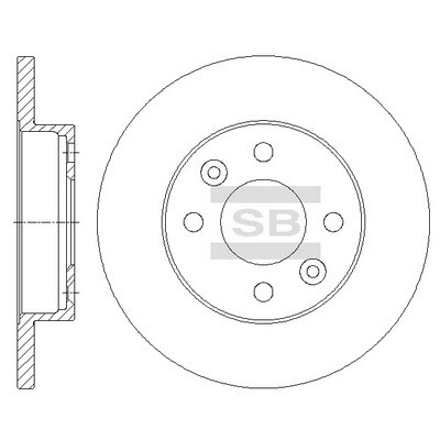 Диск тормозной RENAULT Logan (1.4/1.6) передний (1шт.) SANGSIN SD3050 SANGSIN