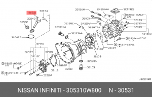 Рычаг управления 30531-0W800 30531-0W800 NISSAN