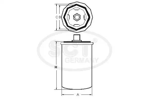 Фильтр масляный SM5086 SCT