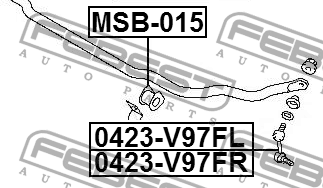 Тяга стабилизатора 0423-V97FR 0423-V97FR FEBEST