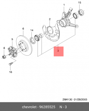 Подшипник ступицы DAEWOO Matiz CHEVROLET Spark (98-) передней комплект (2шт) OE 96285525 GENERAL MOTORS
