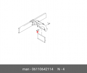 Шестигранная гайка M8-8-MAN183-B1 06110642114 MAN