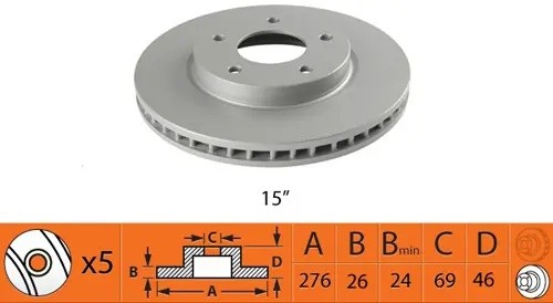 Диск тормозной передний MITSUBISHI LANCER 08-/DODGE CALIBER 06- BR23130T BR23130T SB NAGAMOCHI