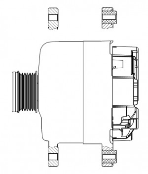 Генератор для а/м Nissan X-Trail T32 (14-)/Renault Koleos II (15-) 2.5i 150A (LG LG 14H9 START VOLT