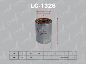 Фильтр масляный LC-1326 LYNXAUTO