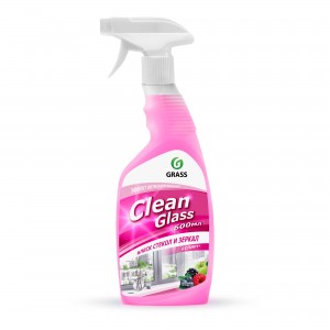 средство для очистки стекол и зеркал! 'Clean Glass' (лесные ягоды) 600мл\ 125241 GRASS