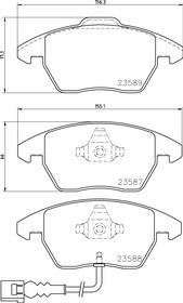 Колодки тормозные VW Touran (10-) AUDI A1 (12-),A3 (06-12) передние (4шт.) TEXTA 2358708 TEXTAR