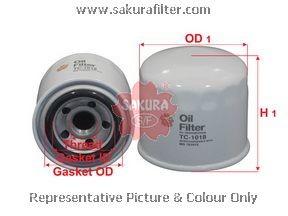 Фильтр масляный КПП MD752072 TC1018 TC1018 SAKURA