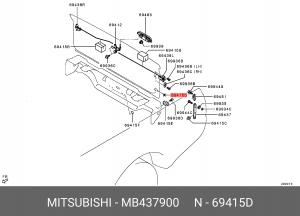 ПОДКЛАДКА УПРУГАЯ ЗАДНЕГО БОРТА MB437900 MB437900 MITSUBISHI