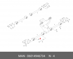 6-гранный установочный винт M18X2X250-10 06014946734 MAN