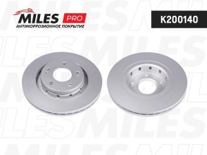 Диск тормозной (серия PRO с антикоррозионным покрытием) MITSUBISHI OUTLANDER 03/ K200140 MILES