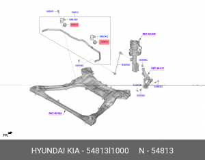 Втулка стабилизатора HYUNDAI Sonata (19-) KIA K5 (20-) переднего OE 54813L1000 HYUNDAI KIA