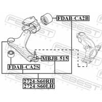 рычаг перед.нижн.лев.!\ Ford Galaxy/Mondeo 1.6-2.5i/1.8-2.2TDCi 06>, Volvo V70/S 2724S60LH FEBEST