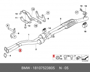Гайка BMW OE 18 10 7 523 805 BMW