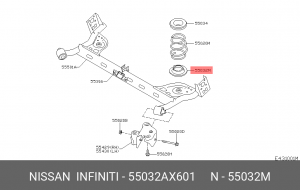 нижняя опора пружины задней!\ Nissan 55032-AX601 NISSAN