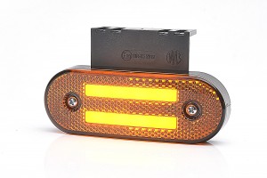 фонарь габаритный боковой !желтый 12V-24V LED провод 22cm 1223 WAS