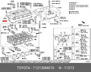 Прокладка клапанной крышки 11213-0M010 11213-0M010 TOYOTA