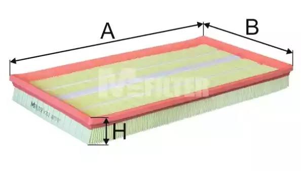 фильтр воздушный!419x227x42\ MB W639 Vito/Viano 2.0CDi/2.2CDi/3.2/3.7 03> K763 MFILTER AUTOMOTIVE FILTERS
