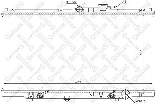 радиатор системы охлаждения!\ Honda Shuttle 2.2/2.3 94-98 10-26087-SX STELLOX