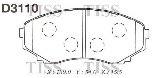 Колодки тормозные дисковые пер. Mazda MPV II 2.3i,3.0i,2.0Di 02- D3110 D3110 MK KASHIYAMA