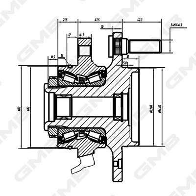Ступица передняя GH34900A GH34900A GMB