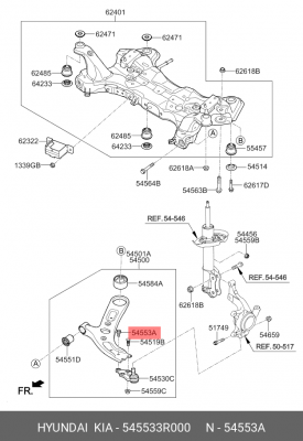 болт подвески!М12 \ Hyundai iX35 10> 545533R000 HYUNDAI
