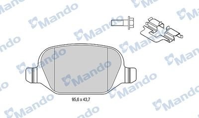 Колодки тормозные FIAT Linea (07-) задние (4шт.) MANDO MBF015171 MANDO