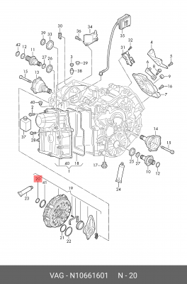 КОЛЬЦО СТОПОРНОЕ N10661601 N 106 616 01 VAG