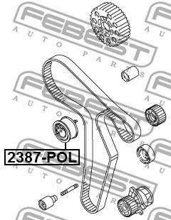 ролик натяжной ремня ГРМ!\ VW Touran/Tiguan/T5 2.0TDi 09> 2387-POL FEBEST