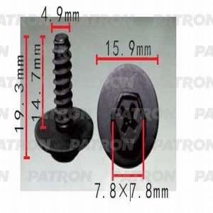 Винт MAZDA 6 (02-) защиты бампера переднего PATRON P370557 PATRON