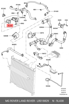 УПЛОТНИТЕЛЬНОЕ КОЛЬЦОGASKET LR018829 LR018829 LAND ROVER