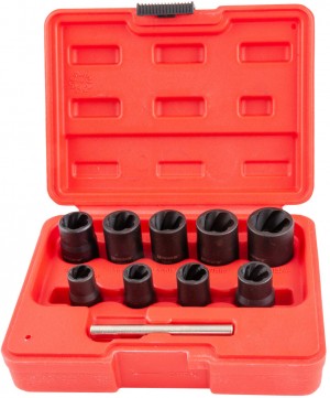 набор головок торцевых спиральных для поврежденного крепежа 3/8''DR! 10-19 мм, 1 BESS3810 THORVIK