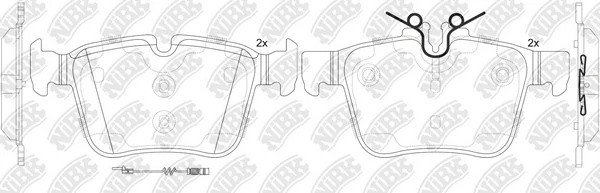 Колодки тормозные дисковые (с датчиком износа) PN0575W PN0575W NIBK