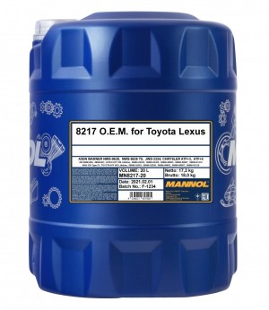 8217 MANNOL ATF WS (20L) жидкость трансмиссионная! синтетическая\ MN8217-20 MANNOL