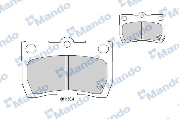 Колодки тормозные LEXUS GS,IS (05-) задние (4шт.) MANDO MBF015616 MANDO
