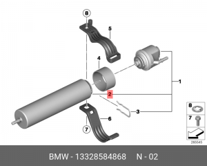 Фильтр топливный BMW 2 (F45) OE 13 32 8 584 868 BMW