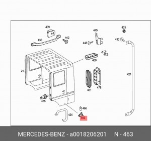 фонарь освещения салона!\ MB A0018206201 MERCEDES BENZ