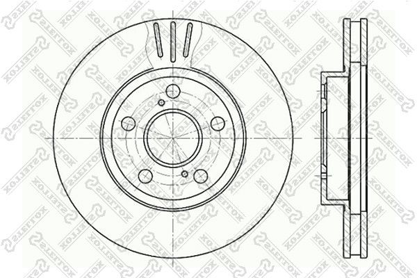 диск тормозной передний!\ Toyota Carina 1.6 92-97 6020-4539V-SX STELLOX