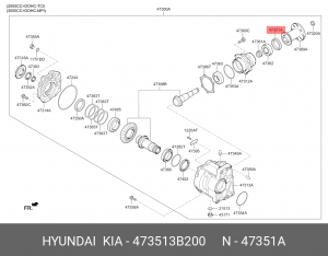 сальник!\ Hyundai, KIA 473513B200 MOBIS