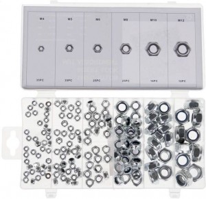 Гайки самоконтрящиеся (набор 150шт- М3,М4,М5,М6,М8,М10) /FORSAGE/ F845 FORSAGE TOOLS