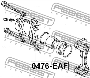 поршень тормозного суппорта! сталь\ Mitsubishi Galant 87-07, Chrysler Sebring 95 0476-EAF FEBEST