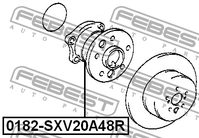 Ступица 0182-SXV20A48R 0182-SXV20A48R FEBEST